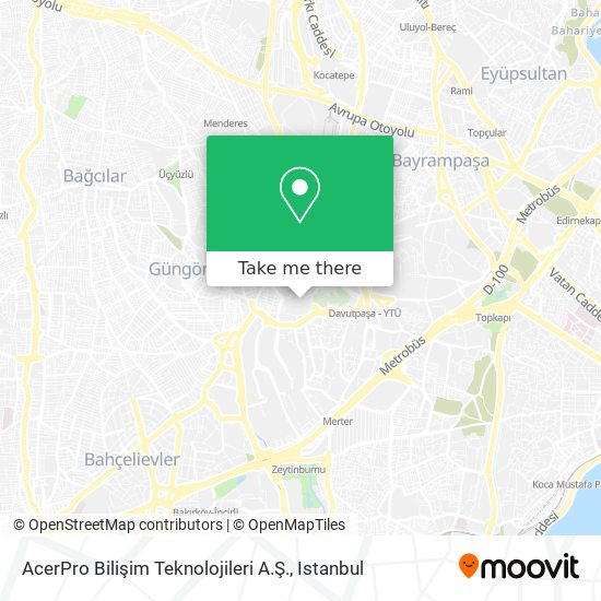 AcerPro Bilişim Teknolojileri A.Ş. map