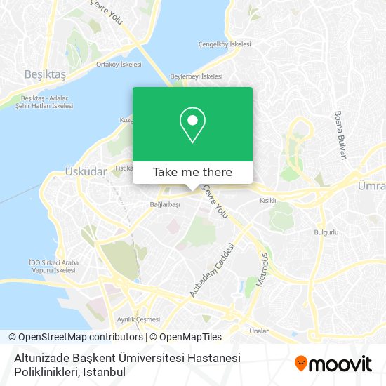 Altunizade Başkent Ümiversitesi Hastanesi Poliklinikleri map