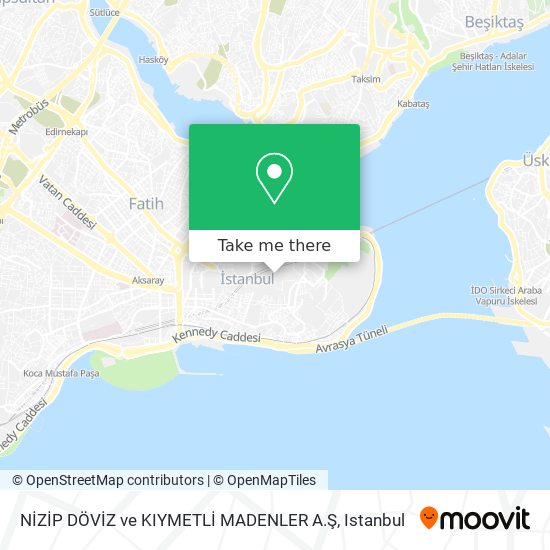 NİZİP DÖVİZ ve KIYMETLİ MADENLER A.Ş map