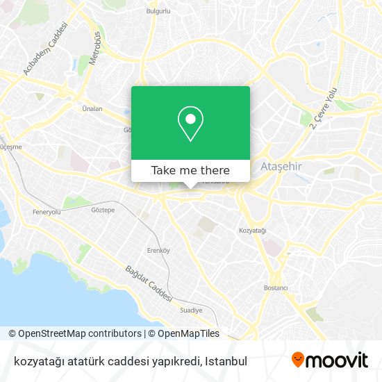 kozyatağı atatürk caddesi yapıkredi map