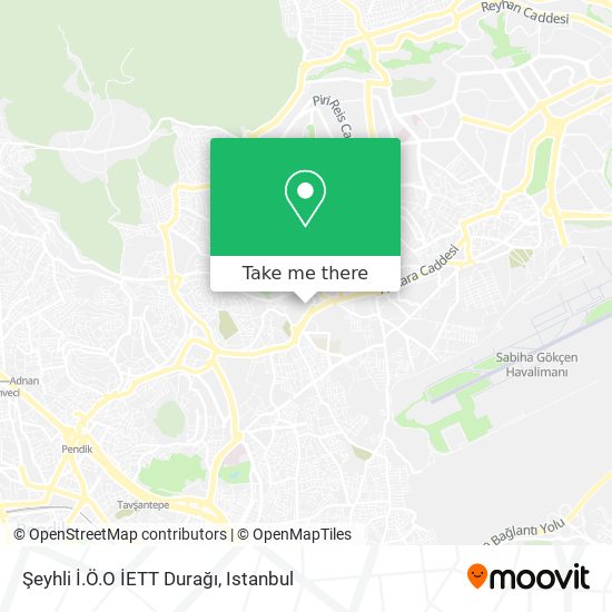 Şeyhli İ.Ö.O İETT Durağı map