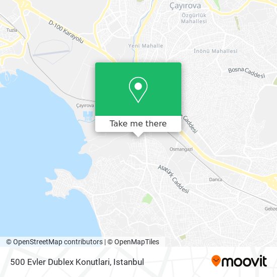 500 Evler Dublex Konutlari map