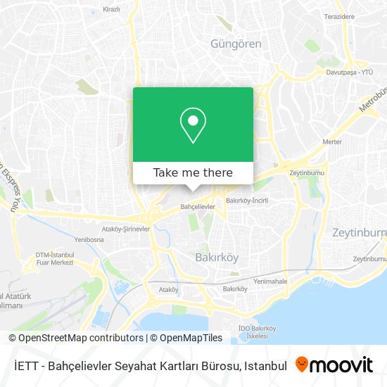 İETT - Bahçelievler Seyahat Kartları Bürosu map