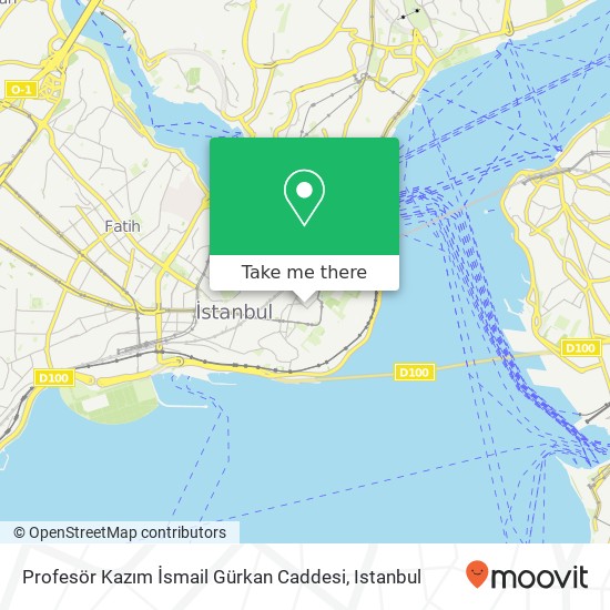 Profesör Kazım İsmail Gürkan Caddesi map