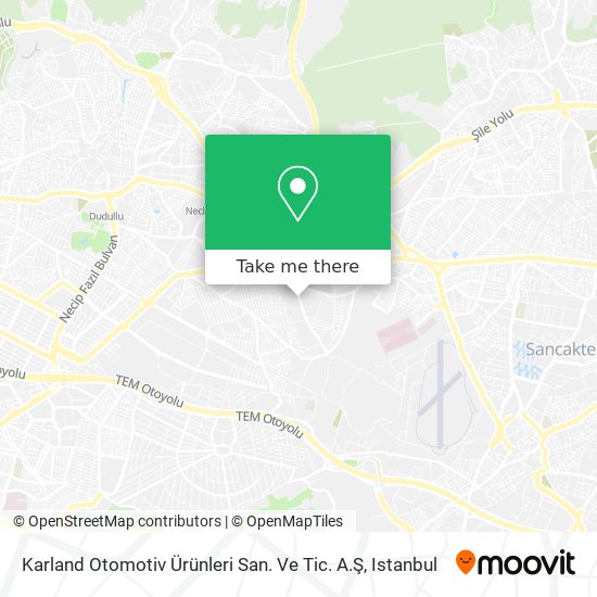 Karland Otomotiv Ürünleri San. Ve Tic. A.Ş map