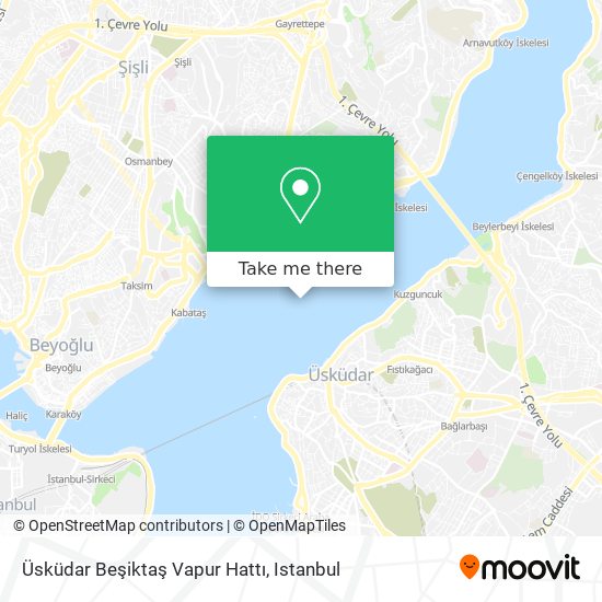 Üsküdar Beşiktaş Vapur Hattı map