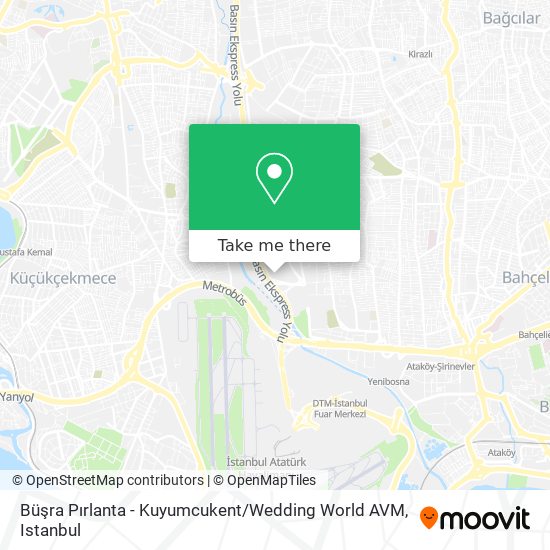 Büşra Pırlanta - Kuyumcukent / Wedding World AVM map