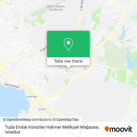 Tuzla Emlak Konutları Hakmar Melikşah Mağazası map