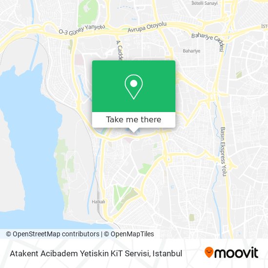 Atakent Acibadem Yetiskin KiT Servisi map