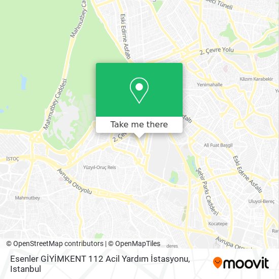 Esenler GİYİMKENT 112 Acil Yardım İstasyonu map