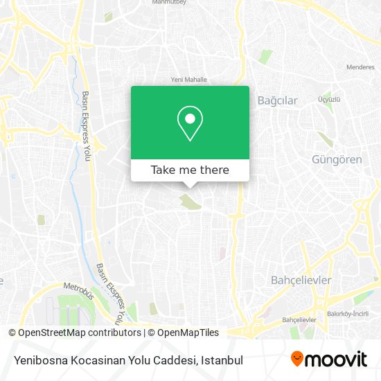 Yenibosna Kocasinan Yolu Caddesi map