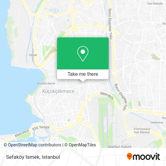 Sefaköy Ismek map