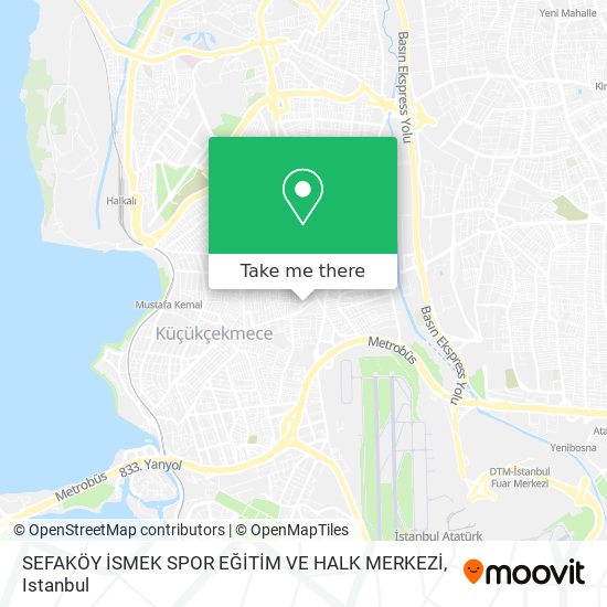 SEFAKÖY İSMEK SPOR EĞİTİM VE HALK MERKEZİ map