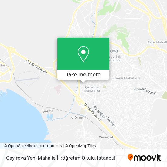 Çayırova Yeni Mahalle İlköğretim Okulu map