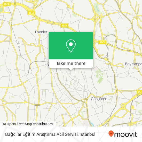 Bağcılar Eğitim Araştırma Acil Servisi map