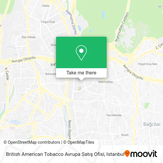 British American Tobacco Avrupa Satış Ofisi map