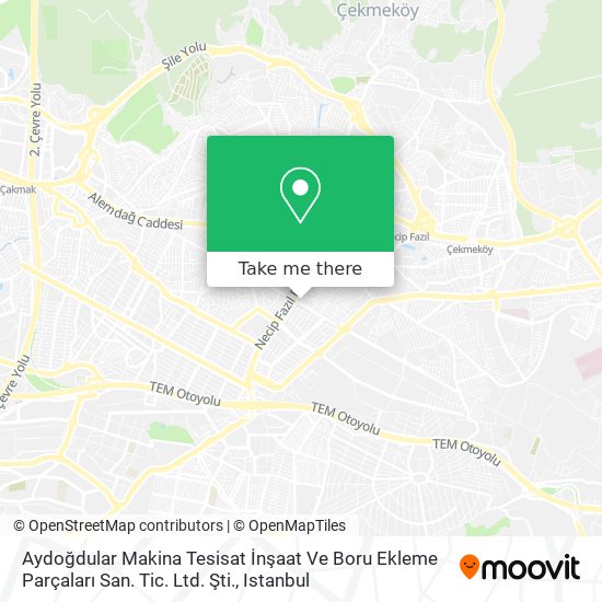 Aydoğdular Makina Tesisat İnşaat Ve Boru Ekleme Parçaları San. Tic. Ltd. Şti. map