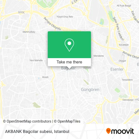 AKBANK Bagcilar subesi map