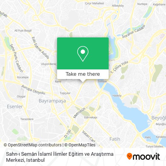 Sahn-ı Semân İslamî İlimler Eğitim ve Araştırma Merkezi map