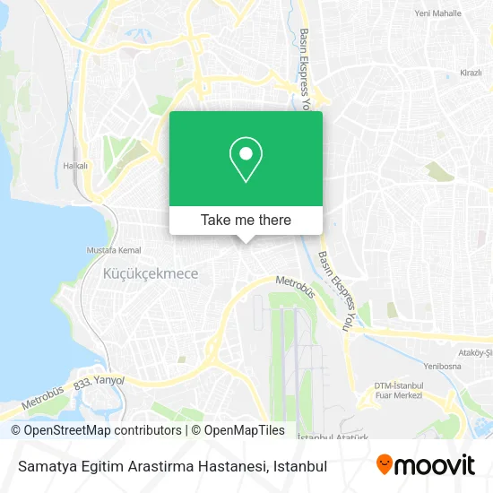 Samatya Egitim Arastirma Hastanesi map