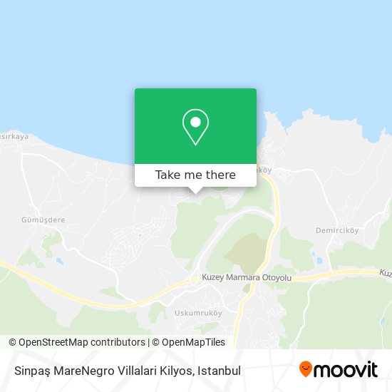 Sinpaş MareNegro Villalari Kilyos map