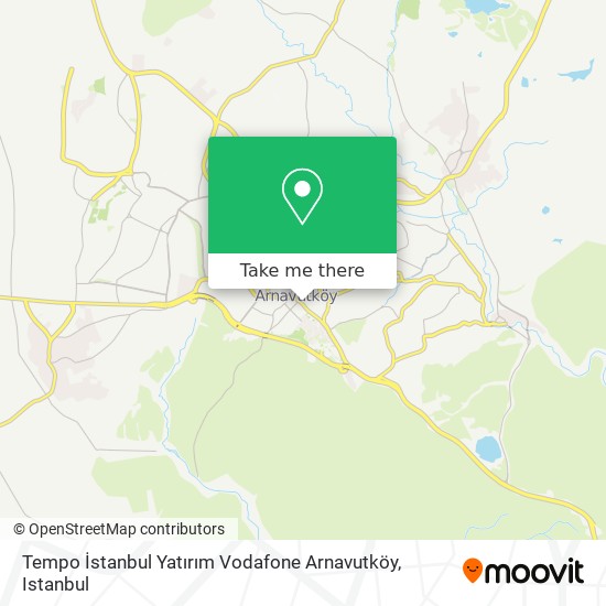 Tempo İstanbul Yatırım Vodafone Arnavutköy map