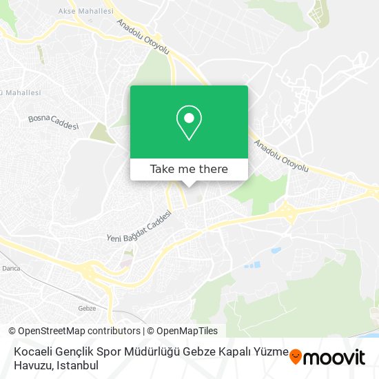 Kocaeli Gençlik Spor Müdürlüğü Gebze Kapalı Yüzme Havuzu map