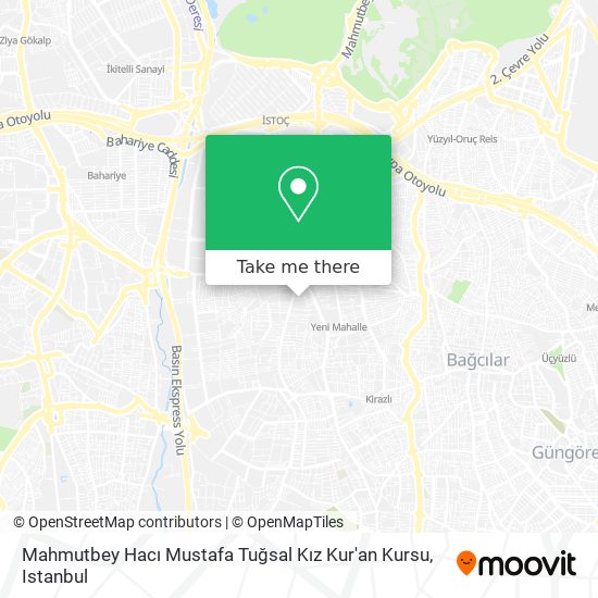 Mahmutbey Hacı Mustafa Tuğsal Kız Kur'an Kursu map