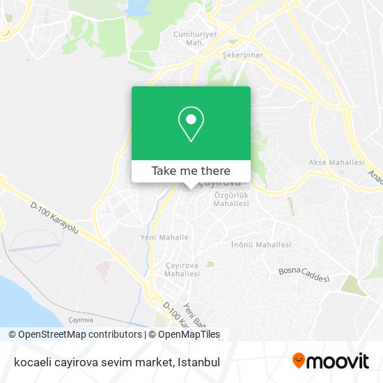 kocaeli cayirova sevim market map