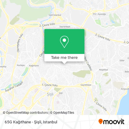 65G Kağıthane - Şişli map
