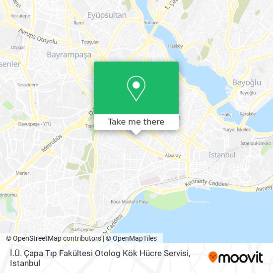 İ.Ü. Çapa Tıp Fakültesi Otolog Kök Hücre Servisi map