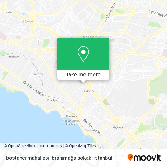 bostancı mahallesi ibrahimağa sokak map