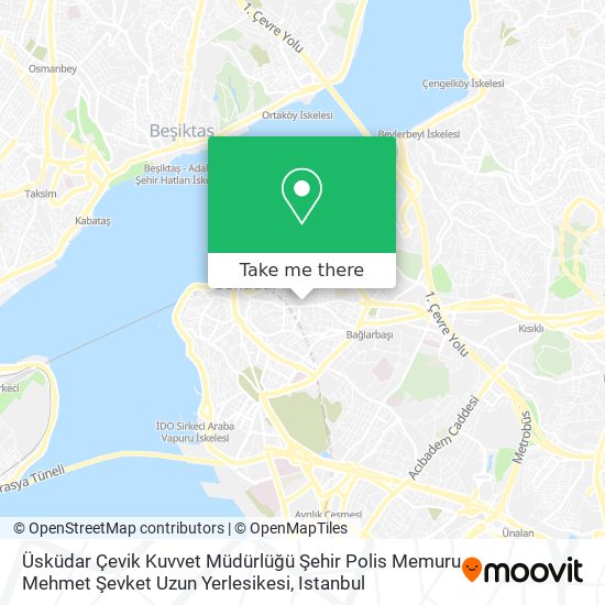 Üsküdar Çevik Kuvvet Müdürlüğü Şehir Polis Memuru Mehmet Şevket Uzun Yerlesikesi map