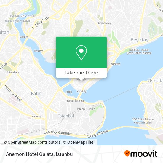 Anemon Hotel Galata map