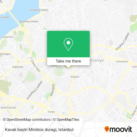 Kavak bayiri Minibüs duragi map