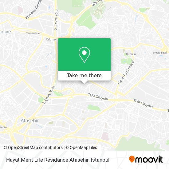 Hayat Merit Life Residance Atasehir map