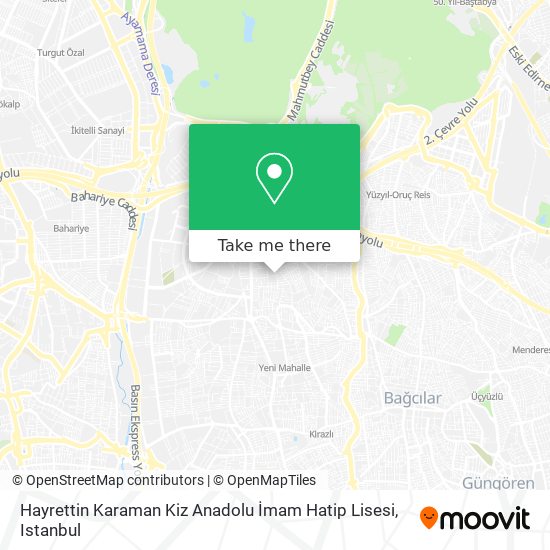Hayrettin Karaman Kiz Anadolu İmam Hatip Lisesi map