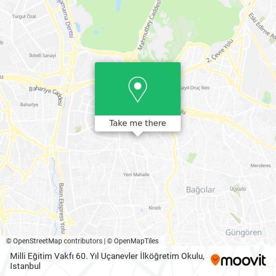 Milli Eğitim Vakfı 60. Yıl Uçanevler İlköğretim Okulu map