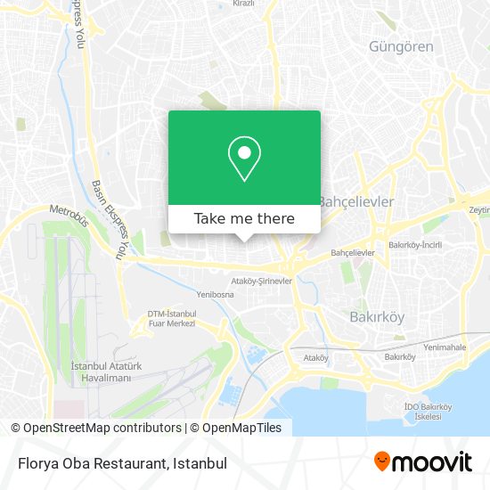 Florya Oba Restaurant map