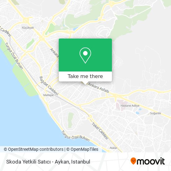 how to get to skoda yetkili satici aykan in maltepe by bus metro cable car train or ferry