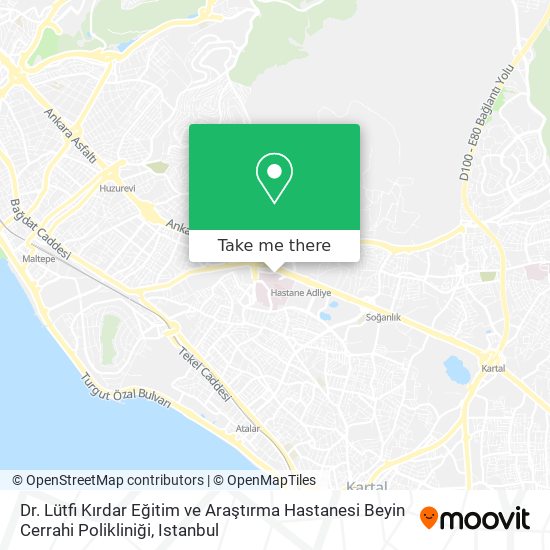 Dr. Lütfi Kırdar Eğitim ve Araştırma Hastanesi Beyin Cerrahi Polikliniği map