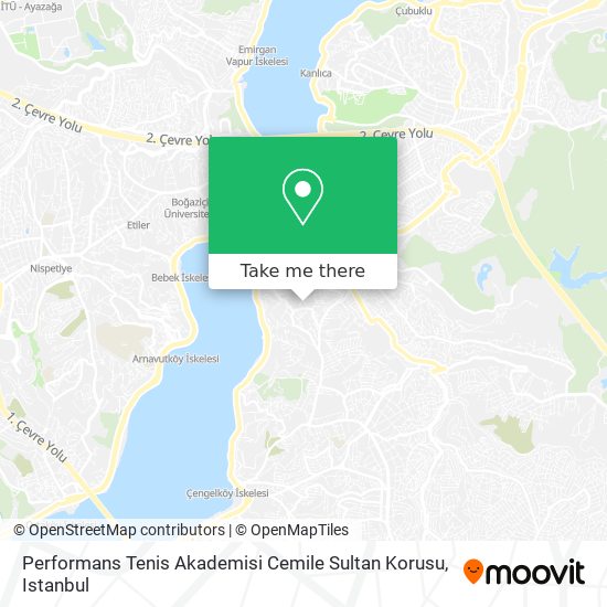 Performans Tenis Akademisi Cemile Sultan Korusu map