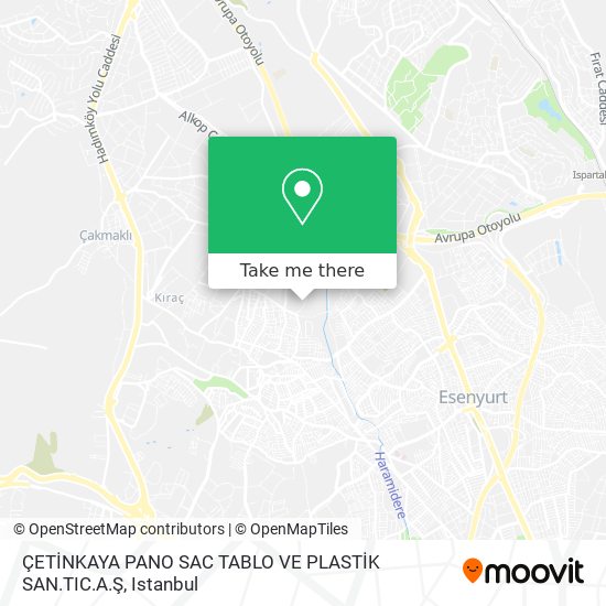 ÇETİNKAYA PANO SAC TABLO VE PLASTİK  SAN.TIC.A.Ş map