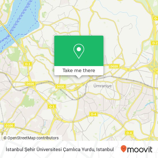 İstanbul Şehir Üniversitesi Çamlıca Yurdu map