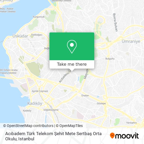 Acıbadem Türk Telekom Şehit Mete Sertbaş Orta Okulu map