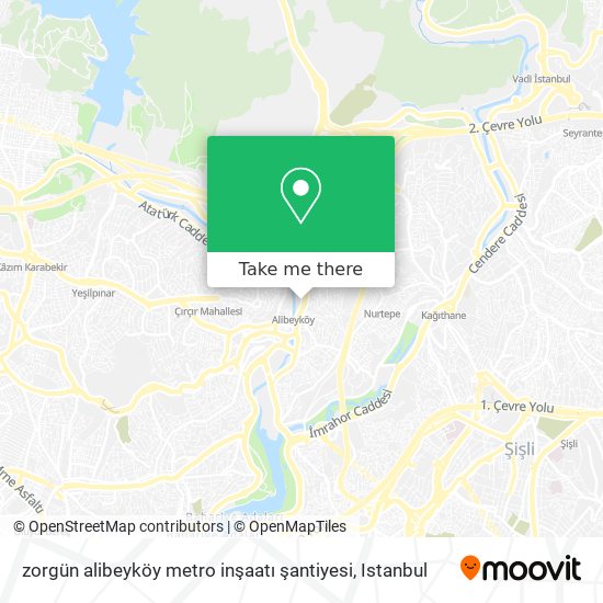 zorgün alibeyköy metro inşaatı şantiyesi map