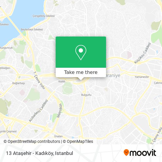 13 Ataşehir - Kadıköy map