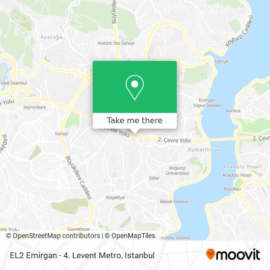 EL2 Emirgan - 4. Levent Metro map