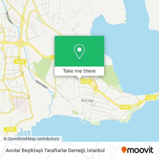 Avcılar Beşiktaşlı Taraftarlar Derneği map