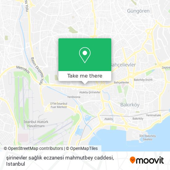 şirinevler sağlık eczanesi mahmutbey caddesi map